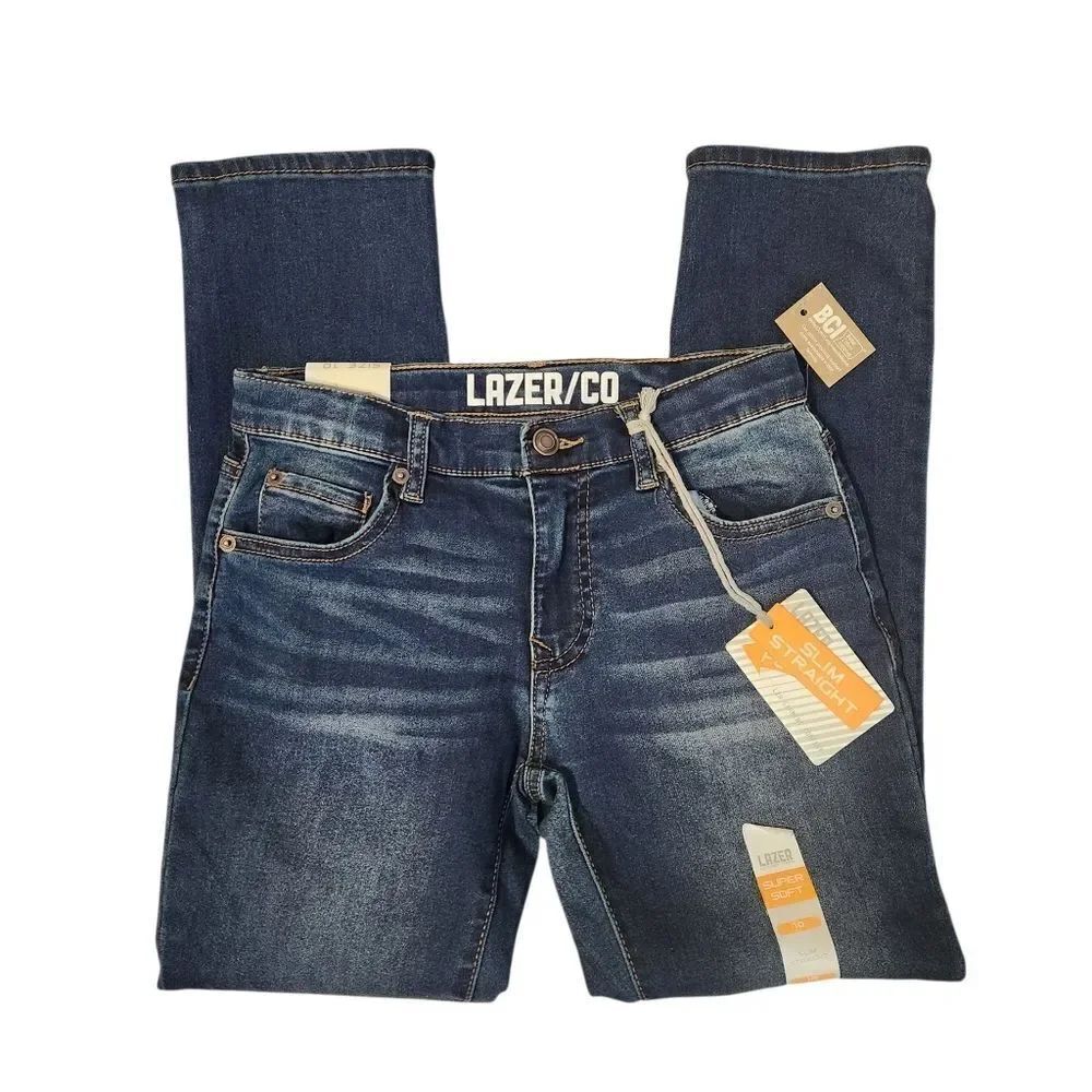 Lazer Co Boys Denim Jeans Super Soft Slim Straight Size 10 New
